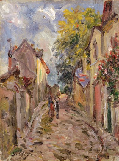 Village Street Scene by Alfred Sisley